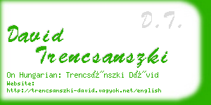 david trencsanszki business card